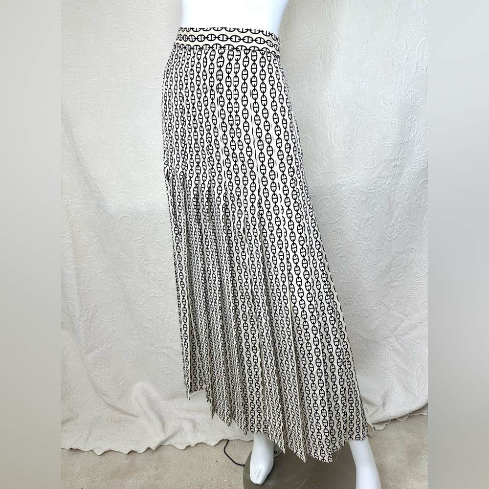 J. Crew NWT 6 Pleated Maxi Skirt in Vintage Links Print - Picture 7 of 15